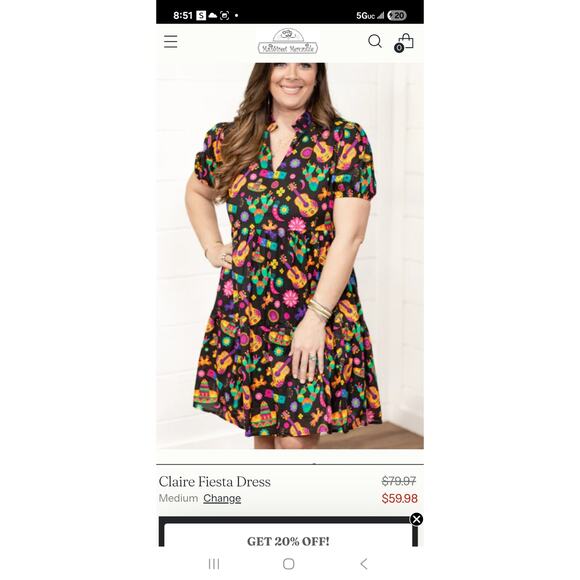 Layerz Clothing Women's size Small Claire Fiesta Dress Mexican Party ResortDress - Picture 6 of 9